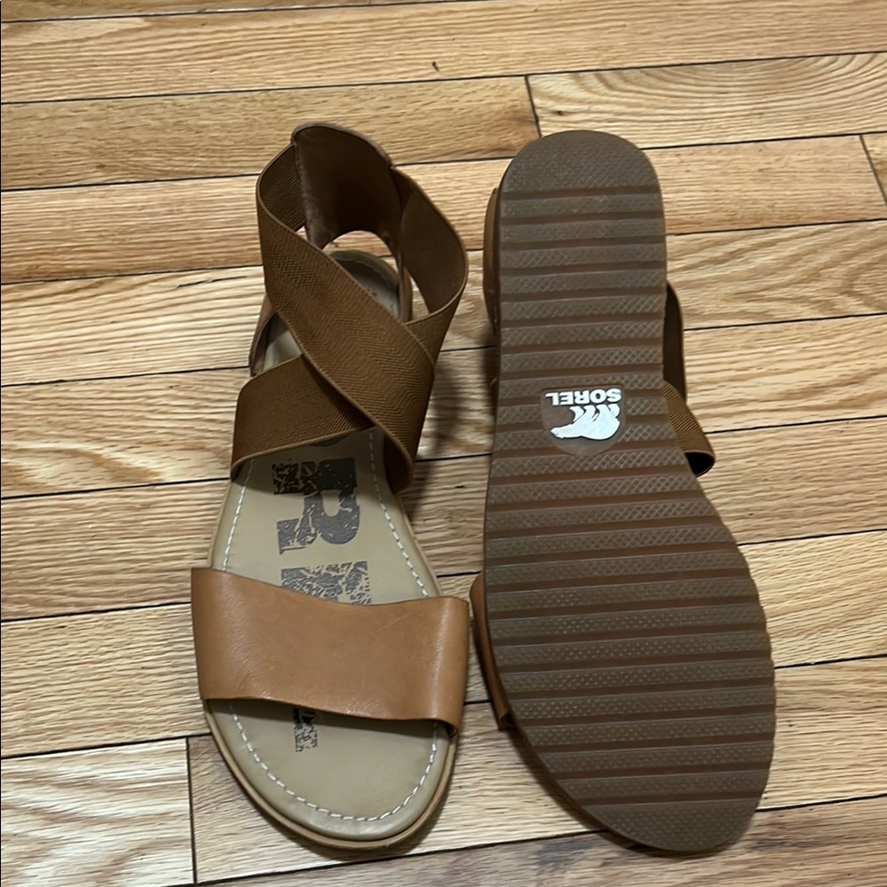 New Sorel Brown Strappy Sandals new 10.5 41.5